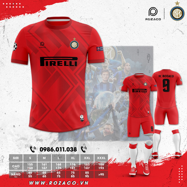 Mẫu áo câu lạc bộ đấu Inter Milan đẹp nhất tại Hà Nội
